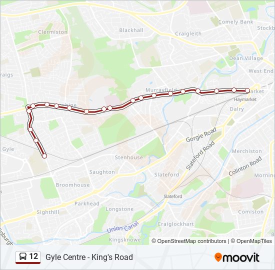 12 bus Line Map