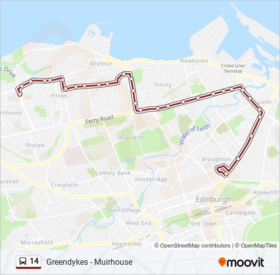 14 bus Line Map