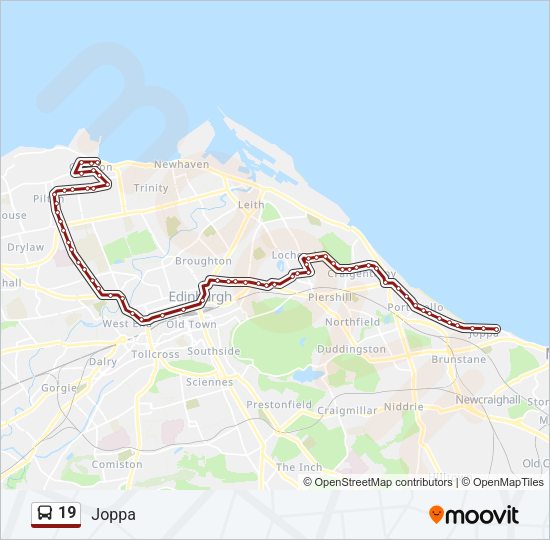 19 bus Line Map