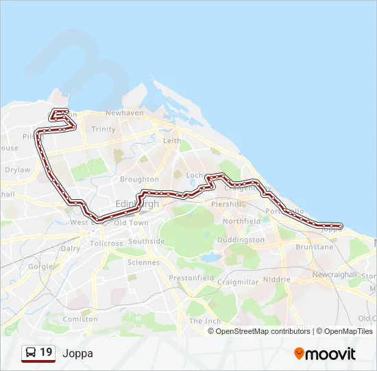19 Bus Line Map