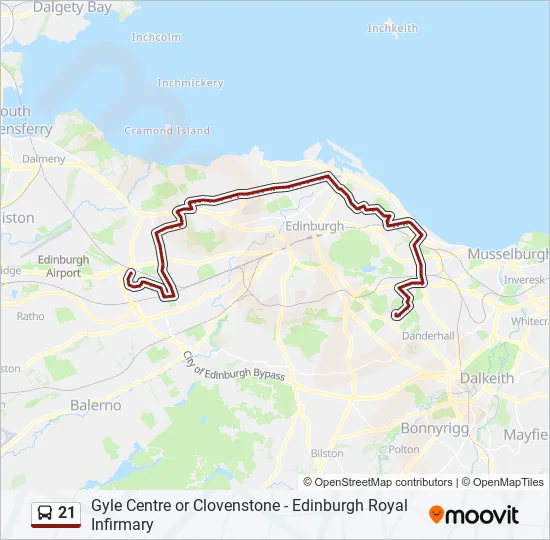 21 Bus Line Map