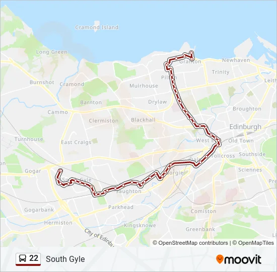 22 Bus Line Map