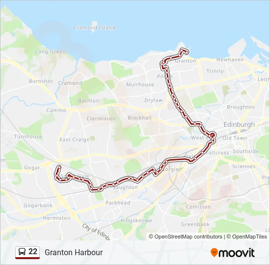 22 Bus Line Map