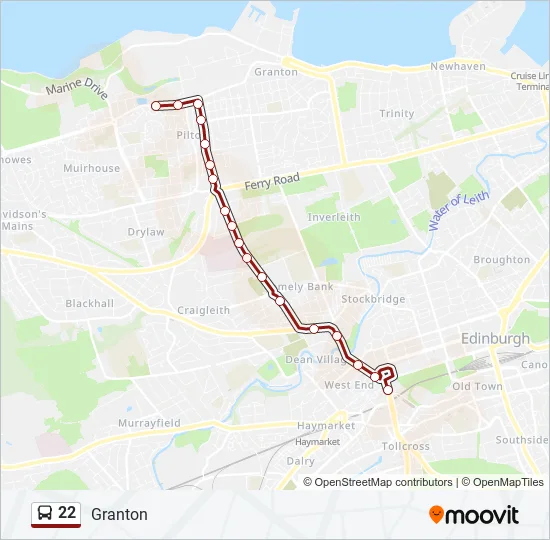 22 Bus Line Map