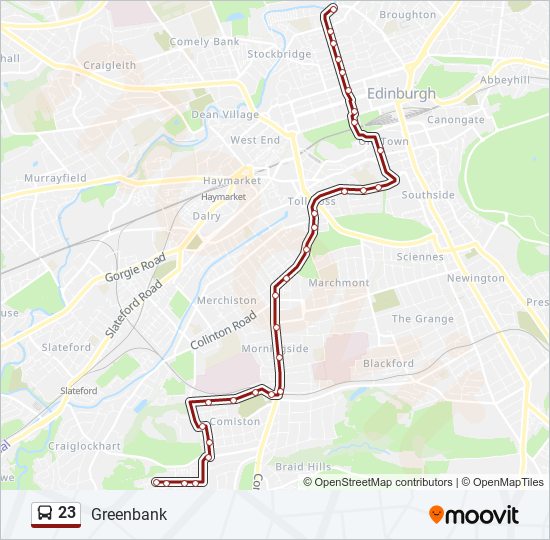 23 Bus Line Map