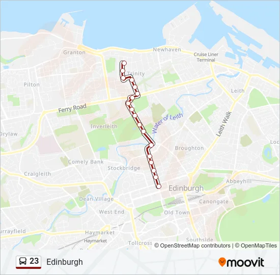 23 Bus Line Map