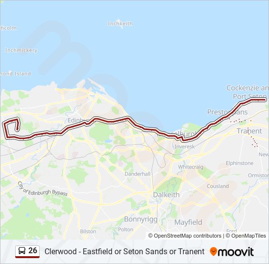 26 bus Line Map