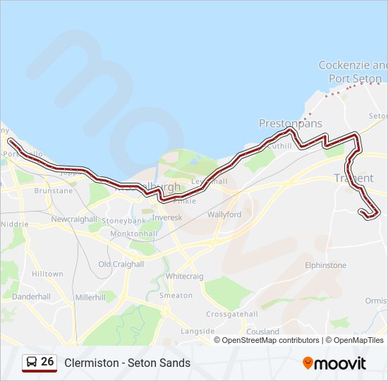 26 Route Schedules, Stops & Maps Portobello (Updated)