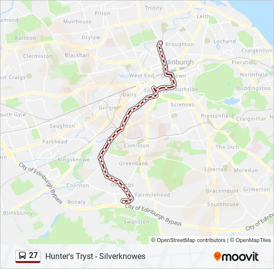 27 Bus Line Map