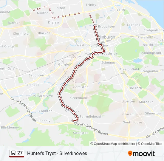 27 Bus Line Map