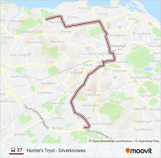 27 Bus Line Map