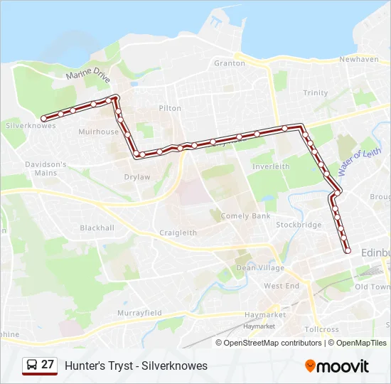 27 Bus Line Map
