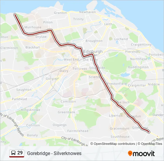 29 Bus Line Map