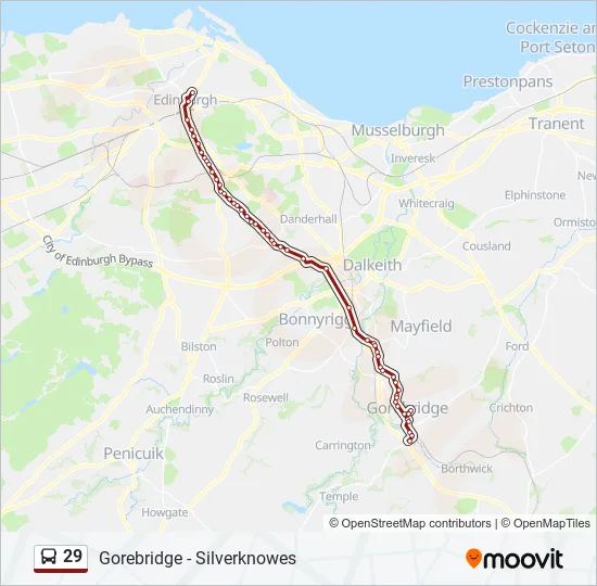 29 Bus Line Map