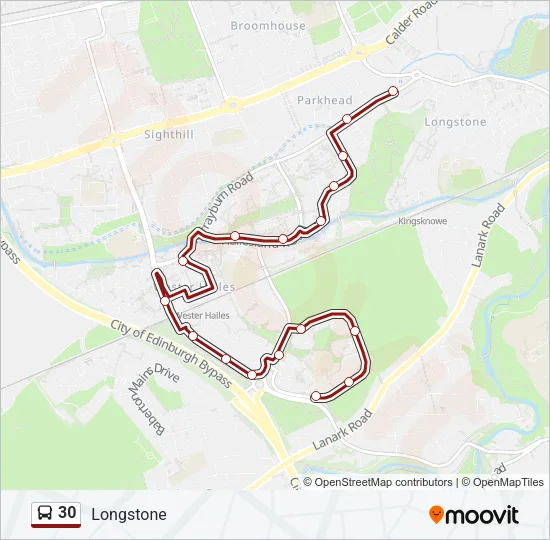 30 Bus Line Map