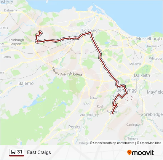 31 Route: Schedules, Stops & Maps - East Craigs (Updated)