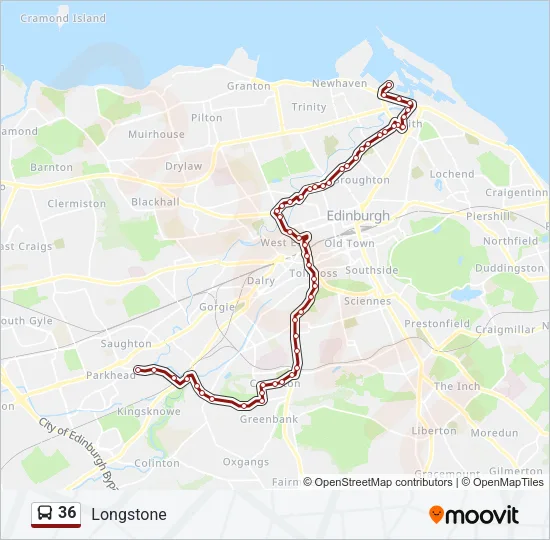 36 Bus Line Map