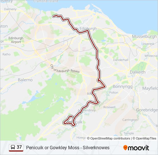 37 bus Line Map