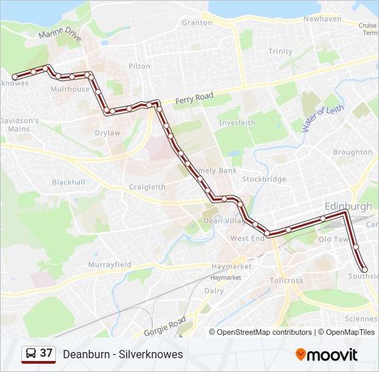 37 bus Line Map