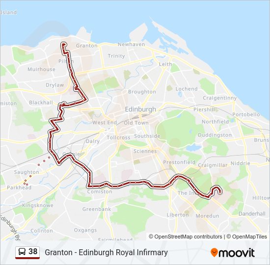 38 Bus Line Map