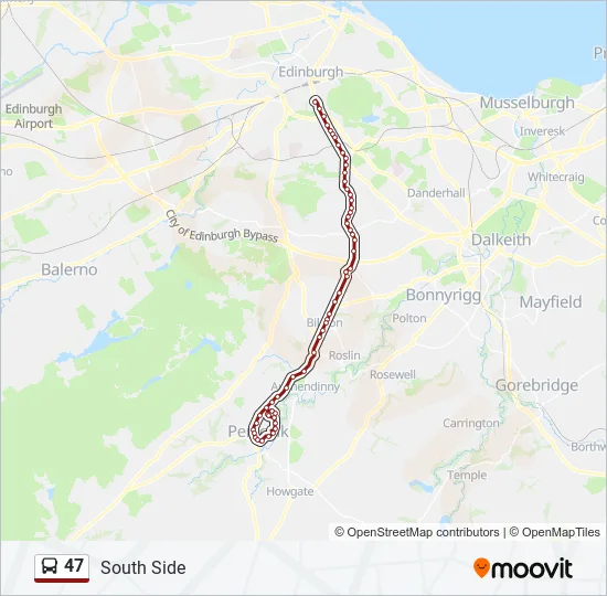 47 Bus Line Map
