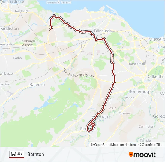 47 Bus Line Map