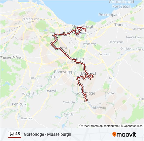 Bus 48 Route Map 48 Route: Schedules, Stops & Maps - Birkenside (Updated)