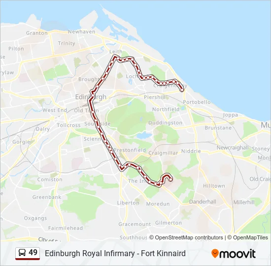 49 Bus Line Map