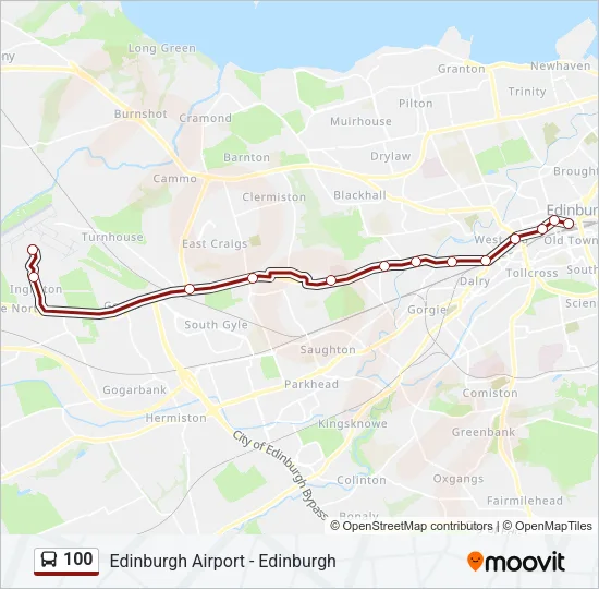 100 Bus Line Map