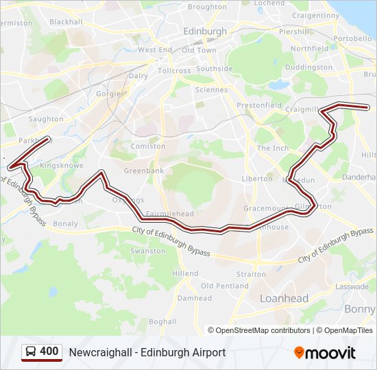 400 Bus Line Map