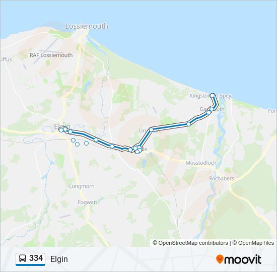 Bus 334 Route Map 334 Route: Schedules, Stops & Maps - Elgin (Updated)