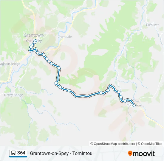 364 Bus Line Map