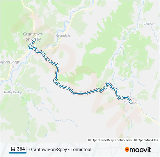 364 Bus Line Map