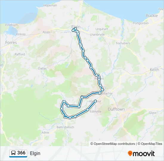 366 Bus Line Map
