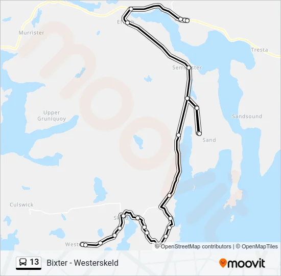 13 Bus Line Map