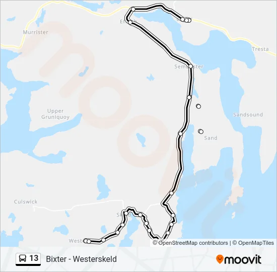 13 Bus Line Map