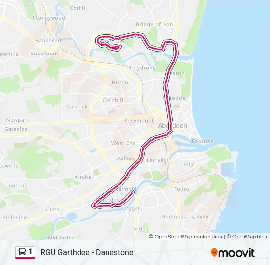 1 Bus Line Map