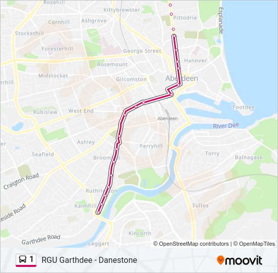 1 Bus Line Map