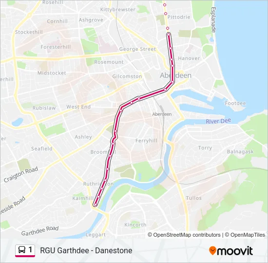 1 Bus Line Map