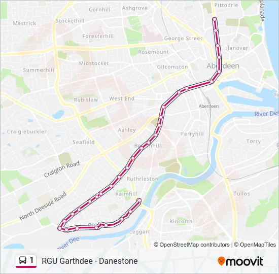 1 Bus Line Map