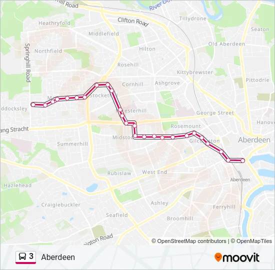 3 Bus Line Map