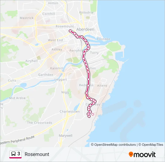 3 Bus Line Map