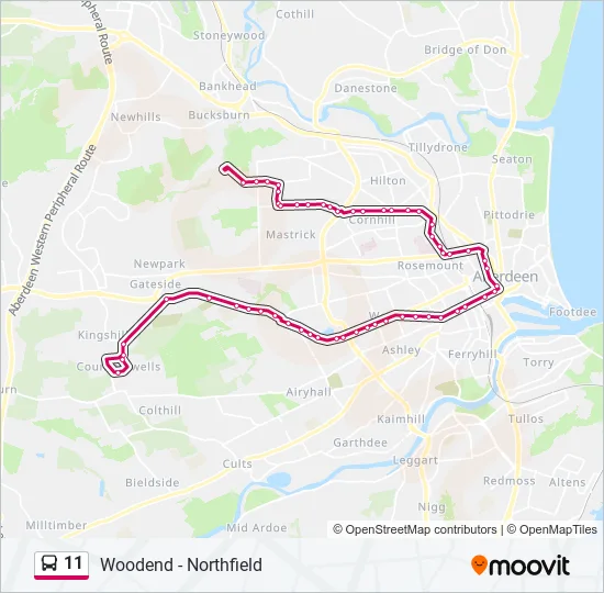 11 Bus Line Map