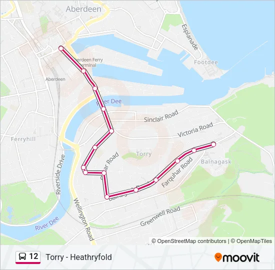 12 Bus Line Map