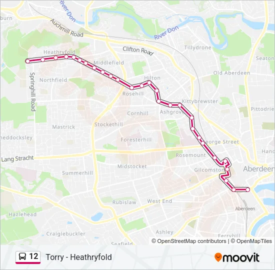 12 Bus Line Map