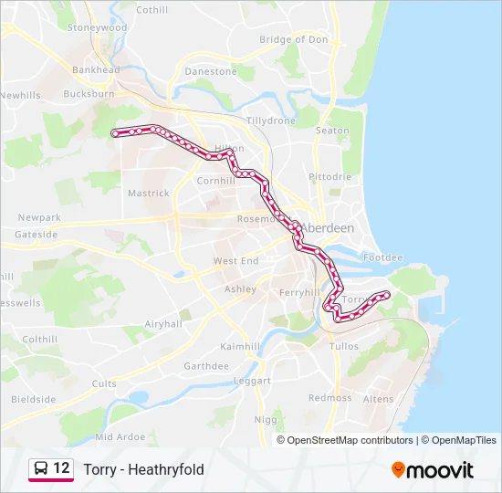 12 Bus Line Map