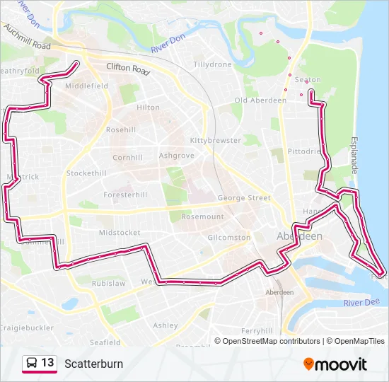 Bus 13 Route Map 13 Route: Schedules, Stops & Maps - Scatterburn (Updated)