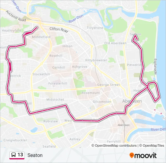 13 Bus Line Map