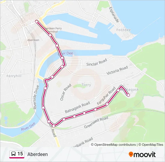 15 Bus Line Map