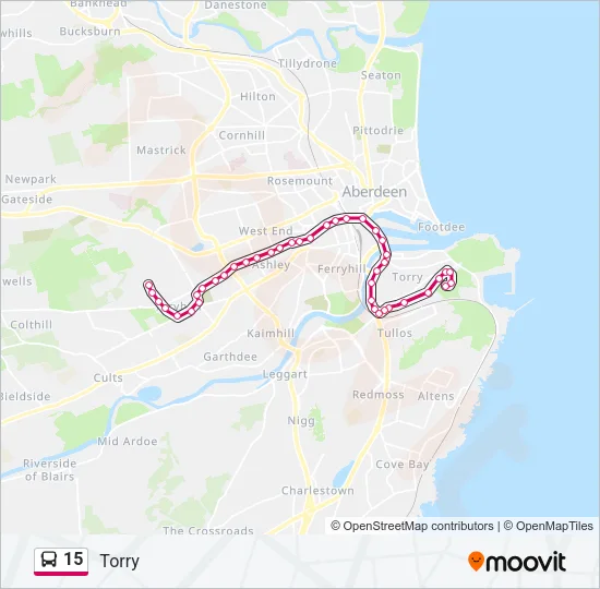 15 Bus Line Map